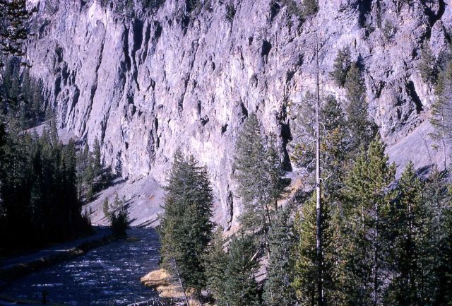 Madison Plateau flow (rhyolite) in the Firehole Canyon Picture