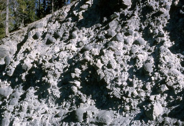 Rubble at base of rhyolite flow in Firehole Canyon Picture