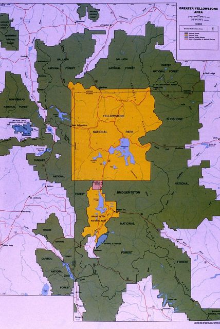 Map of the Greater Yellowstone Area Picture