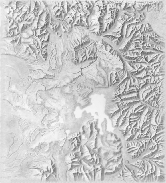 Yellowstone relief map Picture