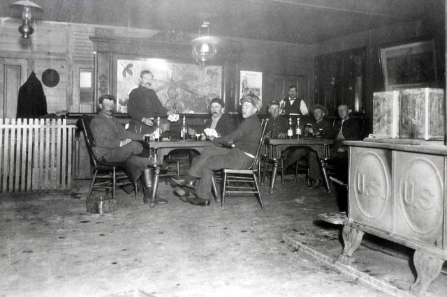 Men in Post Exchange at Fort Yellowstone Picture