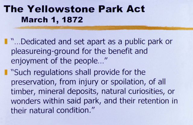 The Organic (Yellowstone Park) Act Picture