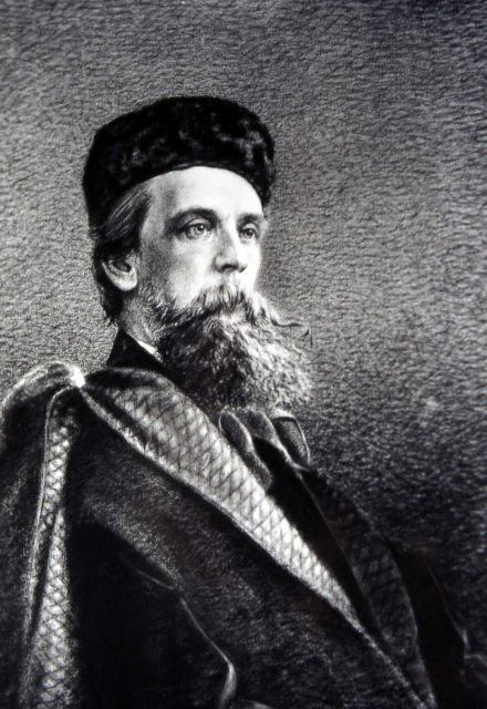 Charcoal sketch of Thomas Moran Picture