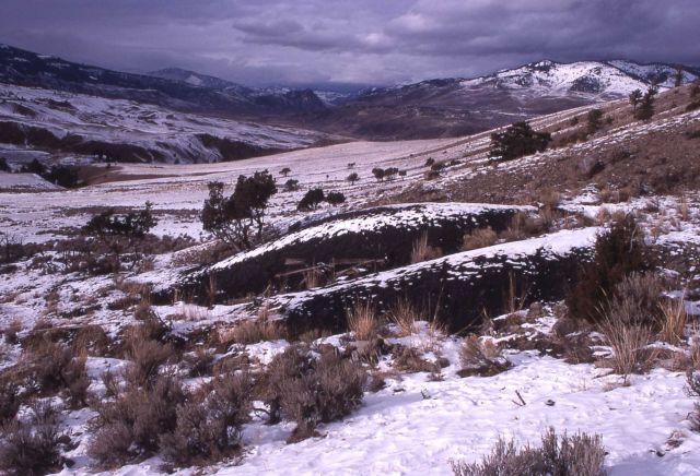 Location of McMinn Bench - coal mined by Silas McMinn between Gardner River & Mt Everts as early as 1883 Picture
