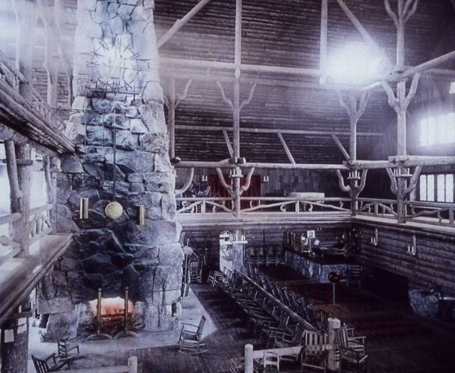 Interior of Old Faithful Inn Picture
