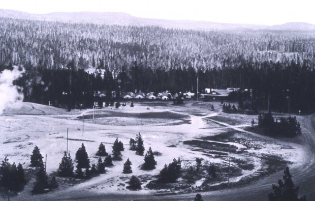 Yellowstone Park Camping Company at Old Faithful Picture