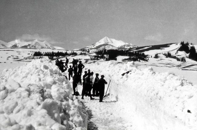 Snow removal from road on Swan Lake Flat Picture