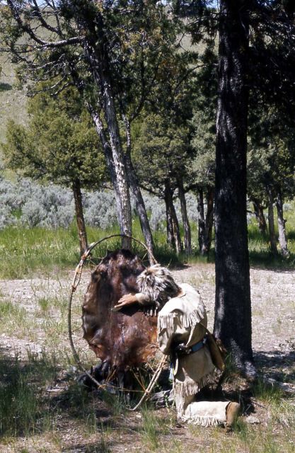 Mountain man Don Arcenneaux doing the living history program Picture