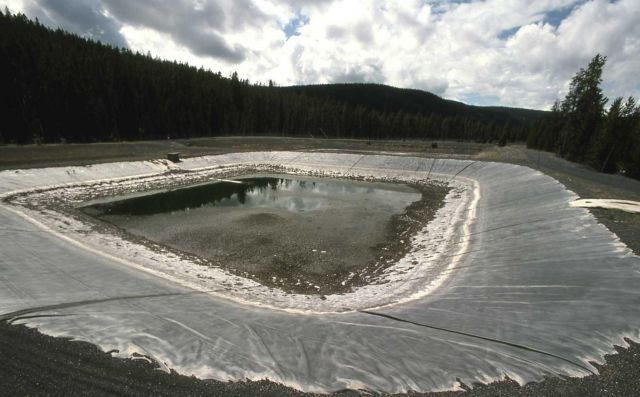 Old Faithful sewage treatment plant, settling ponds Picture