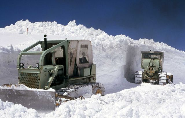 Snowplowing the Beartooth Highway Picture