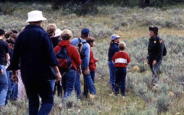 Barbara Pettinga leading a guided walk Picture