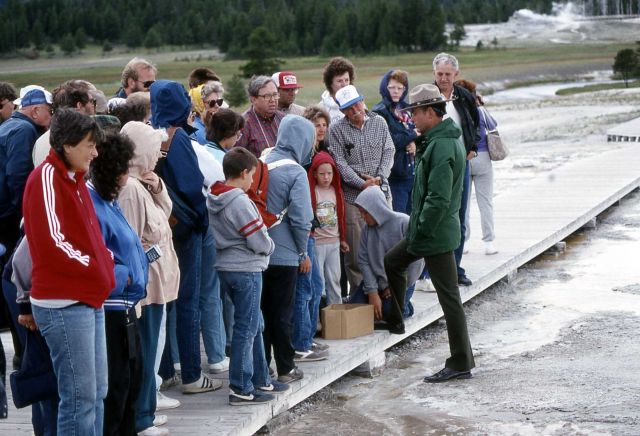 Jim Lenertz on guided walk in the Upper Geyser Basin Picture