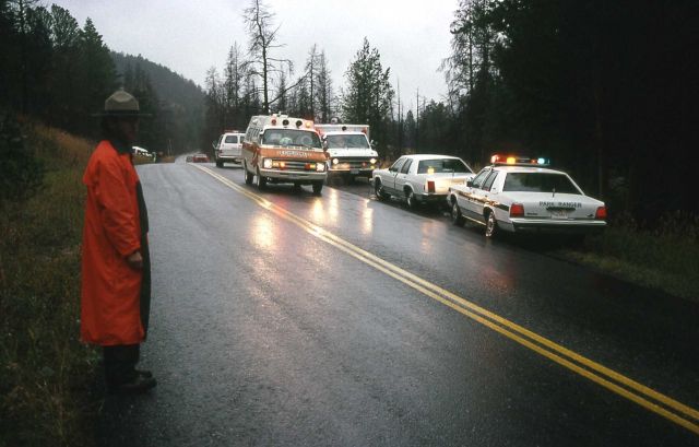 Automobile accident near Undine Falls Picture