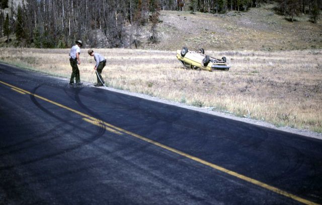 Rangers investigating automobile accident at Swan Lake Flats Picture