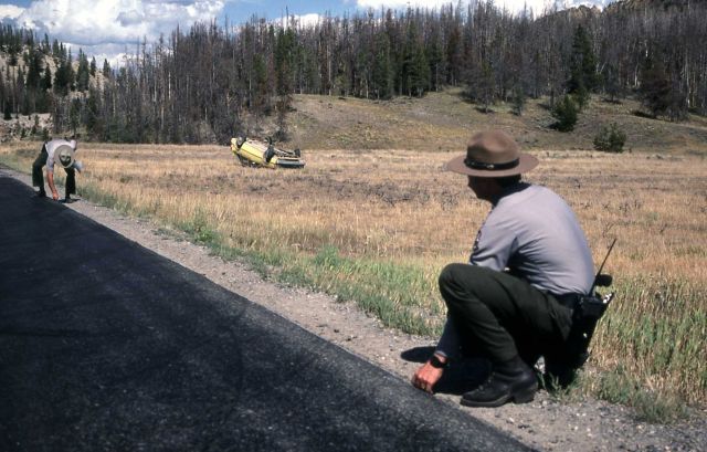 Rangers investigating automobile accident at Swan Lake Flats Picture