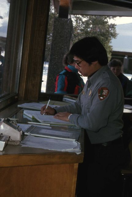 Ranger Dan Ng at Old Faithful Visitor Center Picture