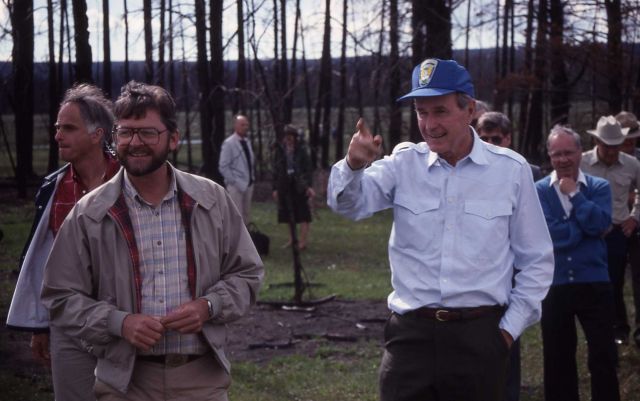 President Bush, John Varley, Montana Governor Stevens, Wyoming Governor Sullivan Picture