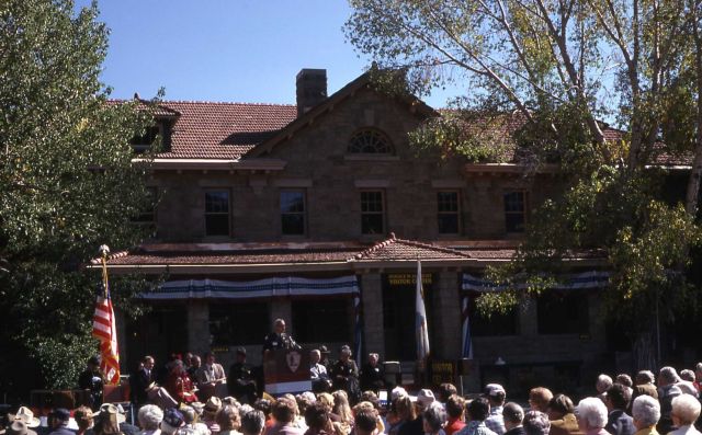 Spectators & speaker at the Horace M Albright visitor center dedication Picture
