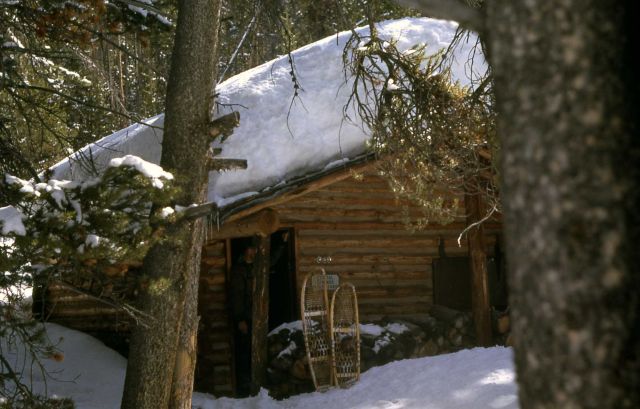 Crystal Spring patrol cabin (moved to the Three Rivers area in the Bechler region in the early 1990's) Picture
