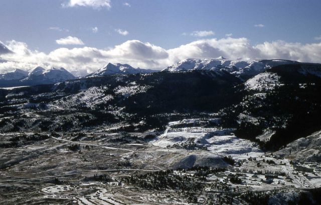 Mammoth Hot Springs as seem from Mt Everts Picture