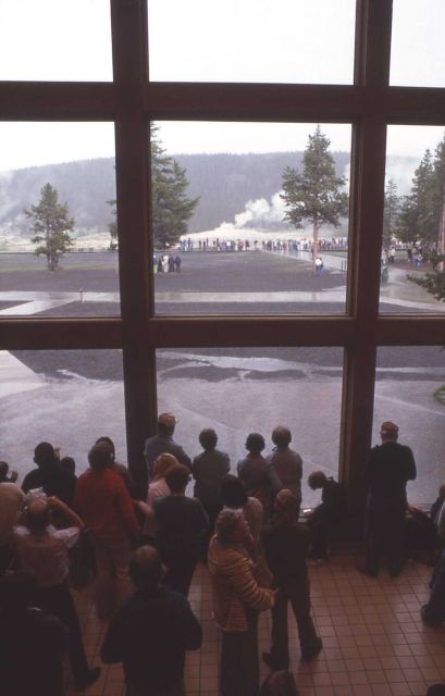 Interior of Old Faithful visitor center Picture