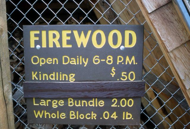 Firewood concession sign Picture