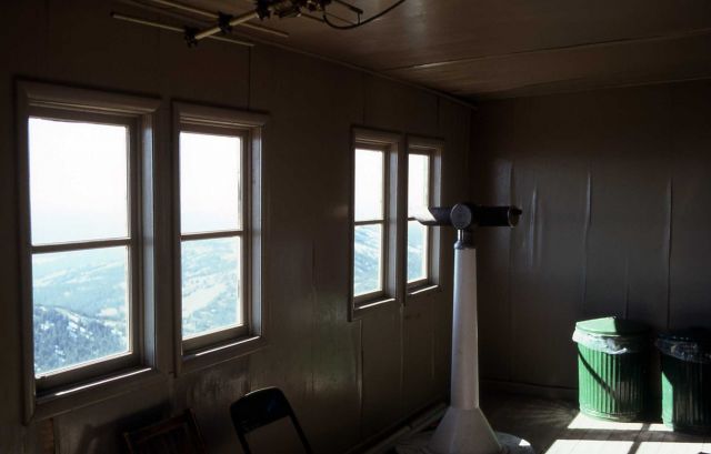 Interior of Mt Washburn fire lookout Picture