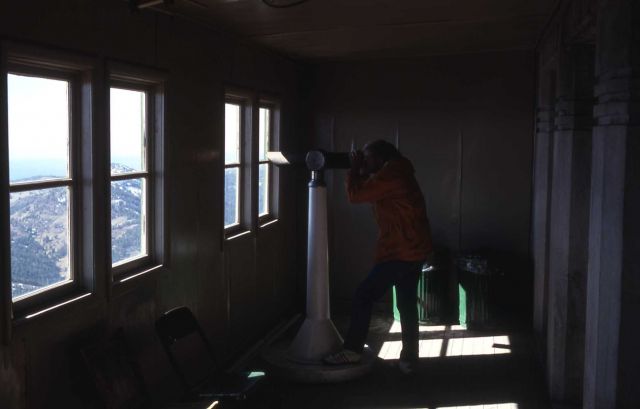 Interior of Mt Washburn fire lookout Picture
