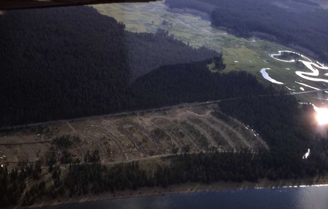Aerial view of Fishing Bridge RV Park Picture
