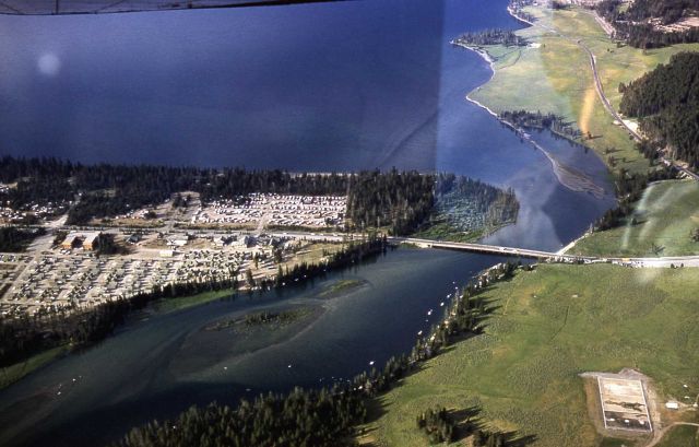 Aerial view of Fishing Bridge Picture
