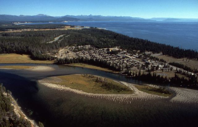 Aerial view of Fishing Bridge RV Park & Cabins Picture