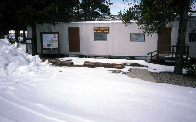 Visitor information & backcountry office at Old Faithful Picture