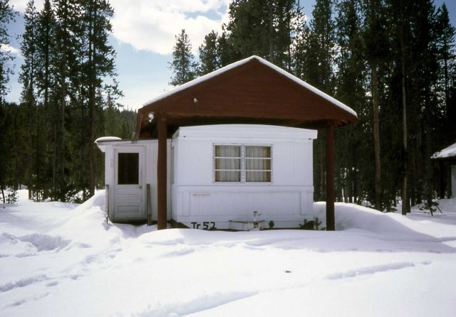 Housing at Old Faithful in the winter Picture