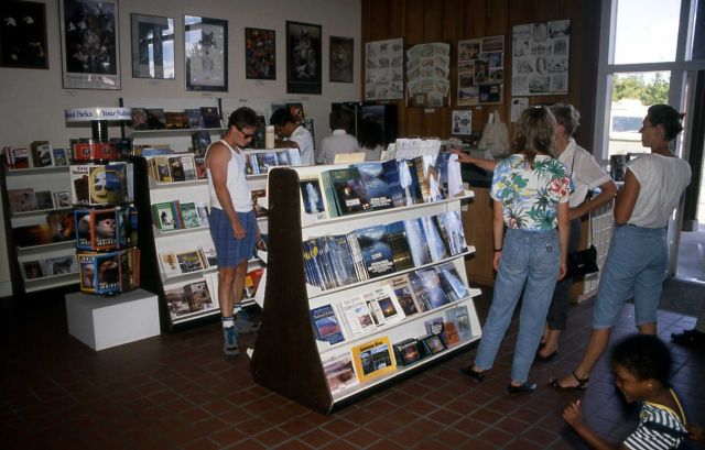 Yellowstone Association book sales area in the Canyon Visitor Center Picture