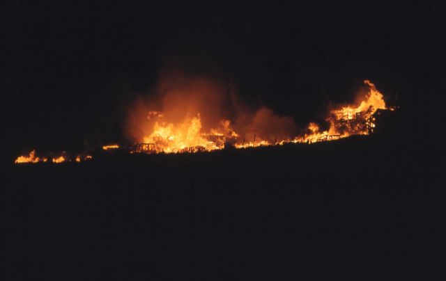 Canyon Hotel fire, photographed at 2:00 am Picture