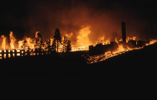 Canyon Hotel fire, photographed at 2:00 am Picture
