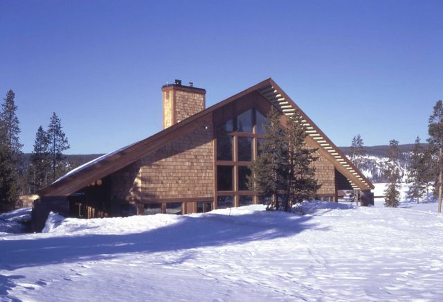 Old Faithful visitor center in the winter Picture