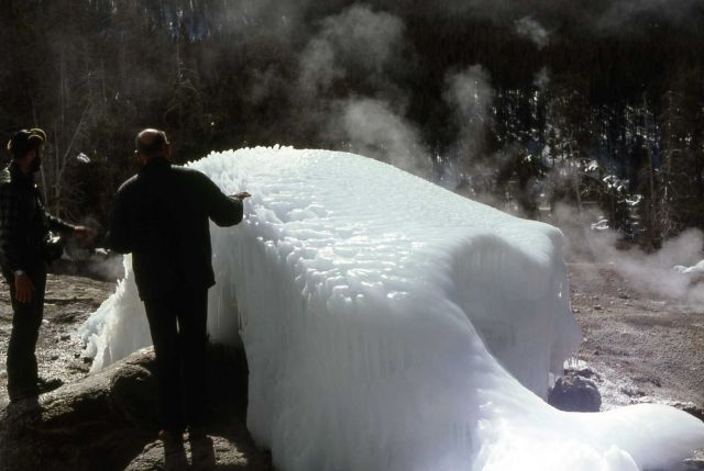 Ice formation at Steamboat Geyser Picture