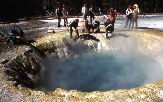 Cleaning Morning Glory Pool Picture