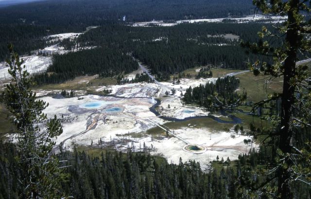 Aerial view of Black Sand Basin Picture