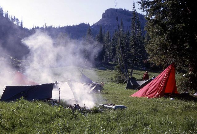 Backcountry camp at Bighorn Pass Picture