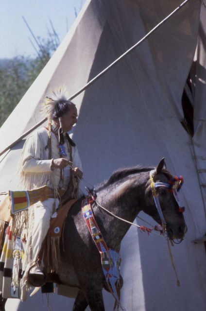 National Rendezvous dressed as a Crow Indian - History - Indians Picture
