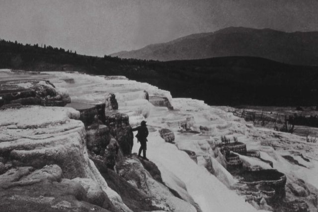 Thomas Moran on Mammoth Hot Spring Picture