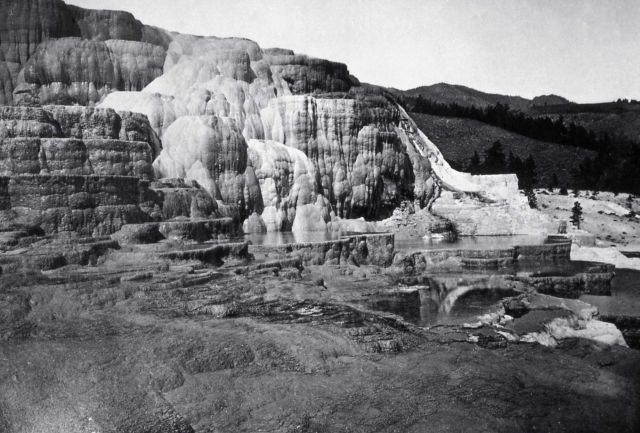 Mammoth Hot Springs with Langford on formation Picture