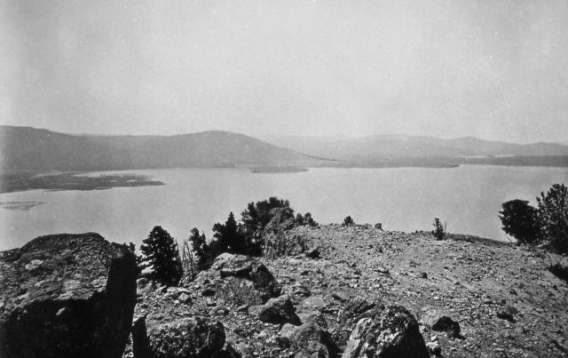 Southeast arm of Lake Yellowstone, looking southwest Picture
