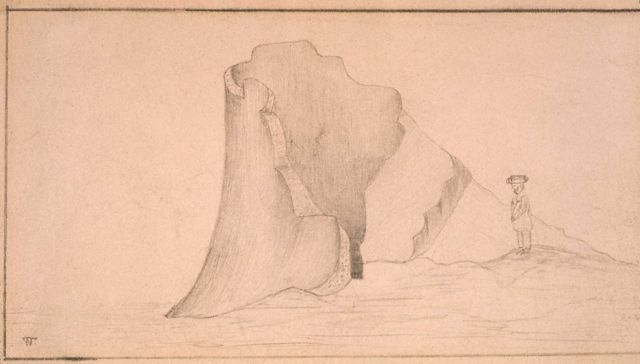 Giant Geyser Cone - Pencil Sketch Picture