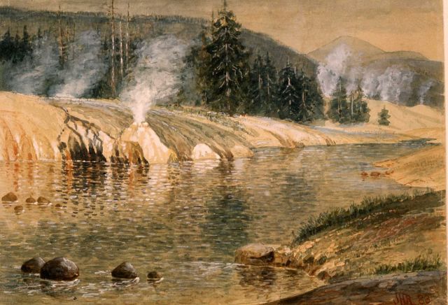 Upper Geyser Basin - Firehole River - YELL 10883 Picture