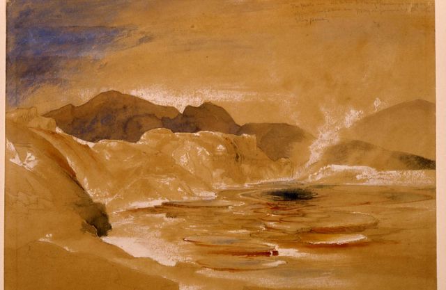 Hot Springs of Gardiner River - YELL 8529 Picture