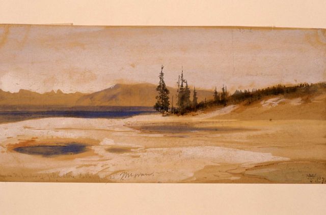 Springs on border ofYellowstone Lake - YELL 8525 Picture