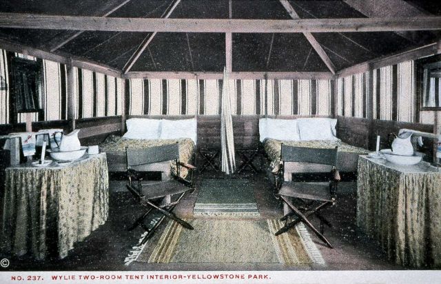 Postcard -237 - Wylie two-room tent interior Picture